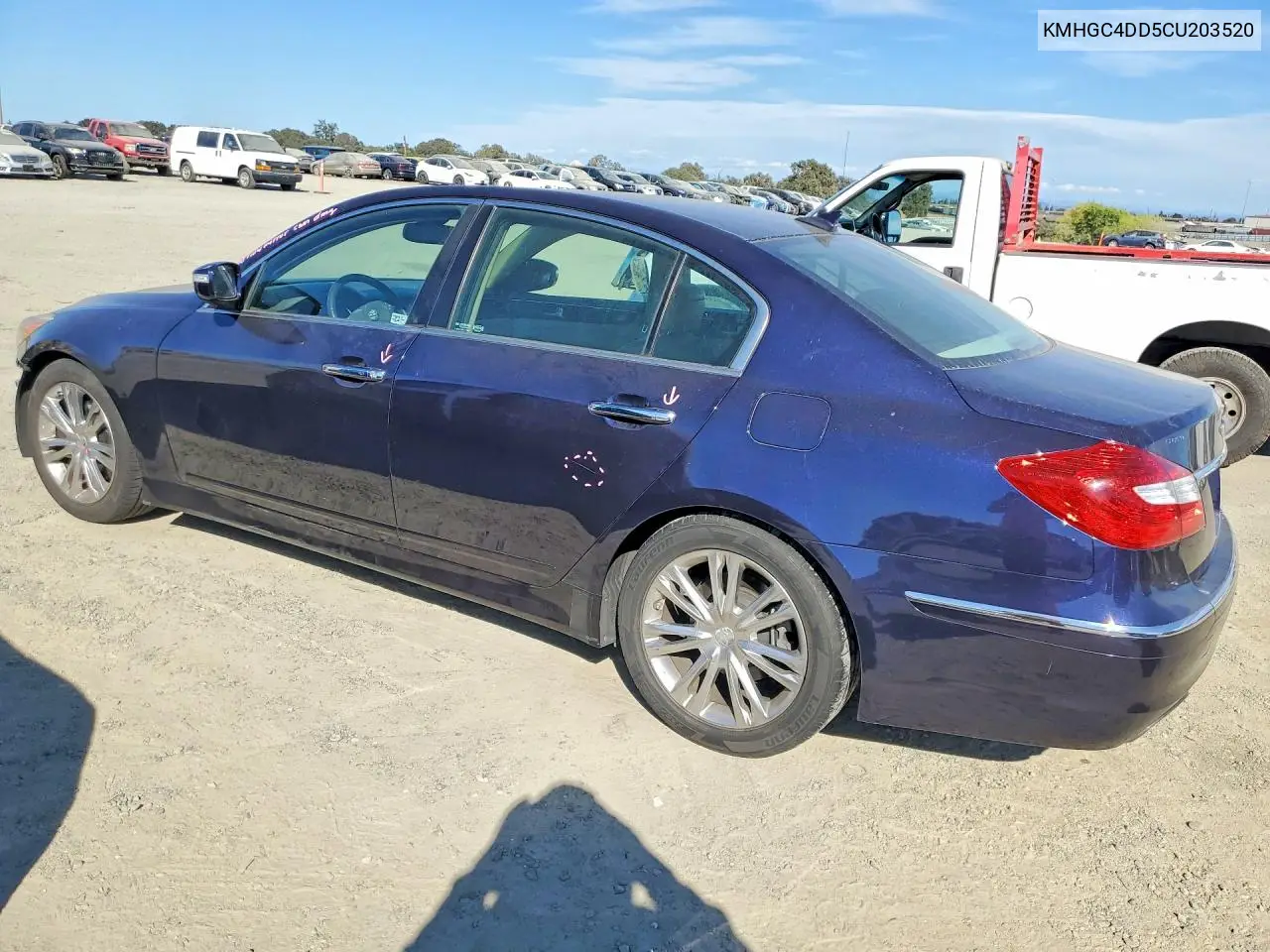 2012 HYUNDAI GENESIS VIN KMHGC4DD5CU203520 — фото 2