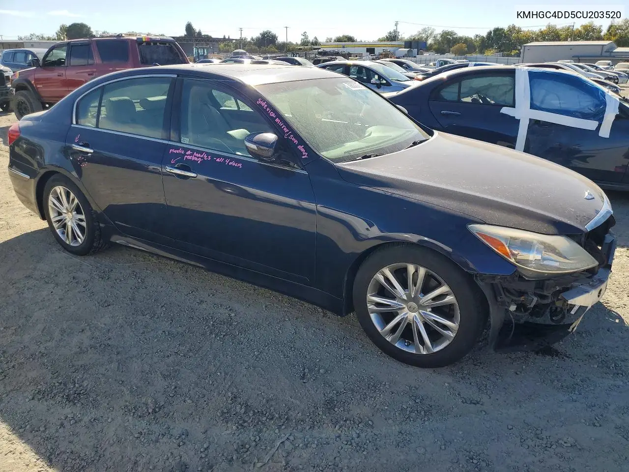 2012 HYUNDAI GENESIS VIN KMHGC4DD5CU203520 — фото 4