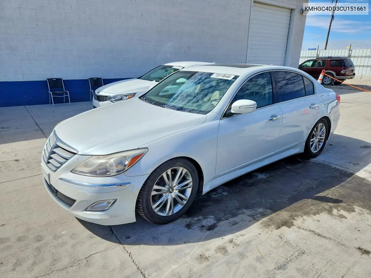 HYUNDAI GENESIS 2012, VIN KMHGC4DD3CU151661