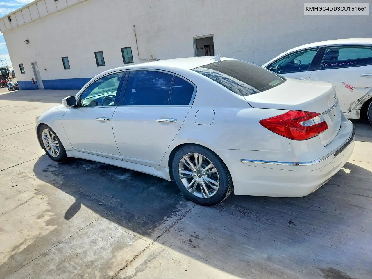 2012 HYUNDAI GENESIS VIN KMHGC4DD3CU151661 — фото 2
