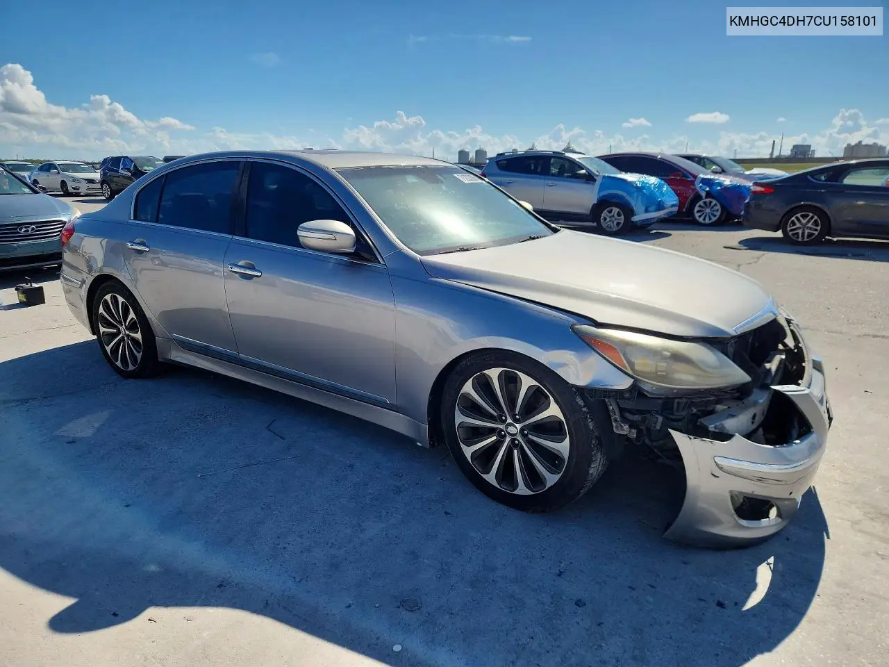 2012 HYUNDAI GENESIS VIN KMHGC4DH7CU158101 — фото 4