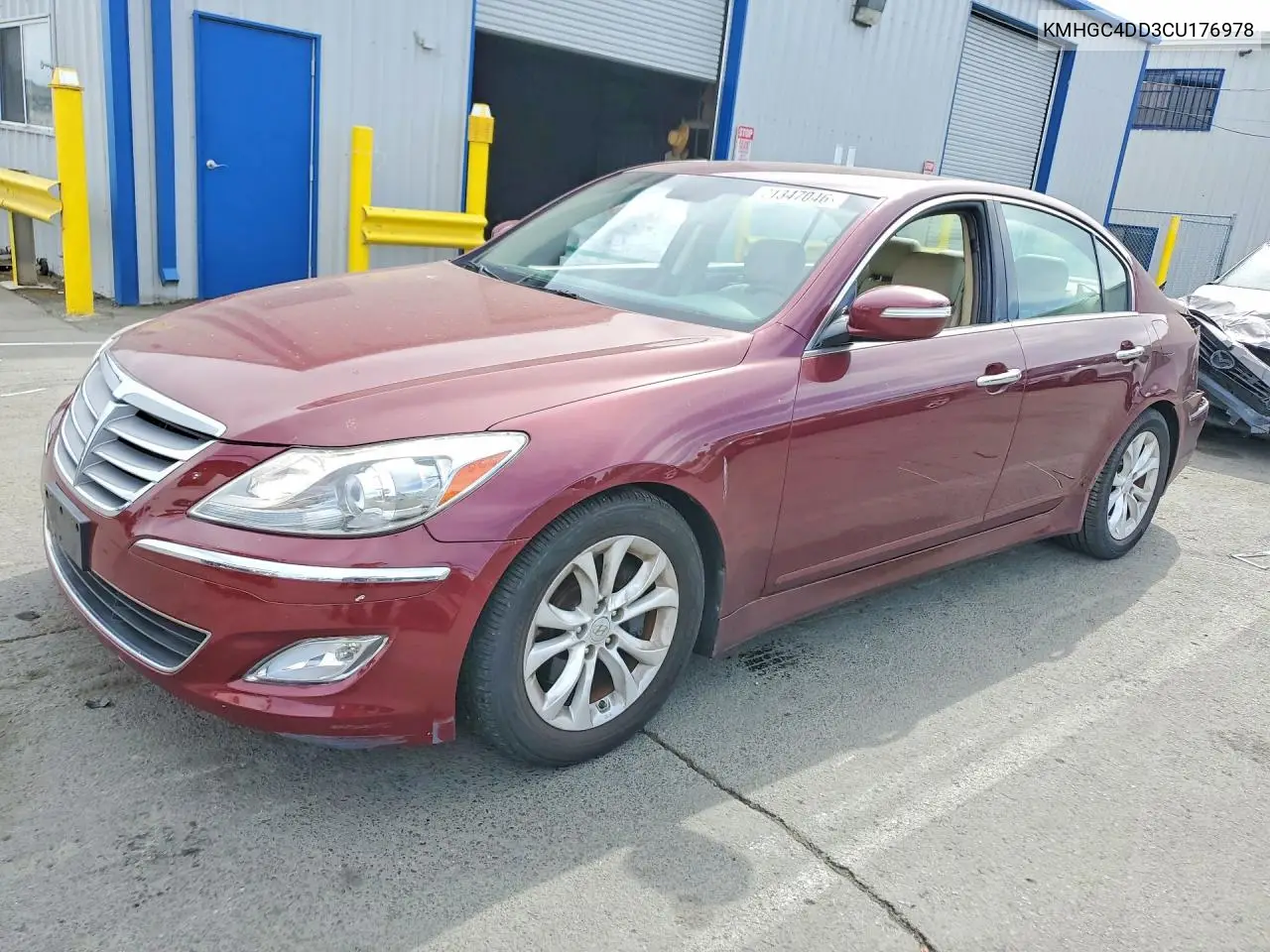 HYUNDAI GENESIS 2012, VIN KMHGC4DD3CU176978