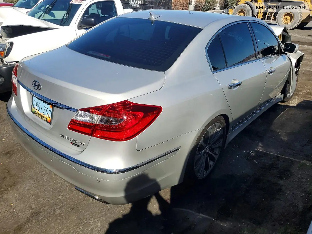 2012 HYUNDAI GENESIS VIN KMHGC4DH6CU202041 — фото 3