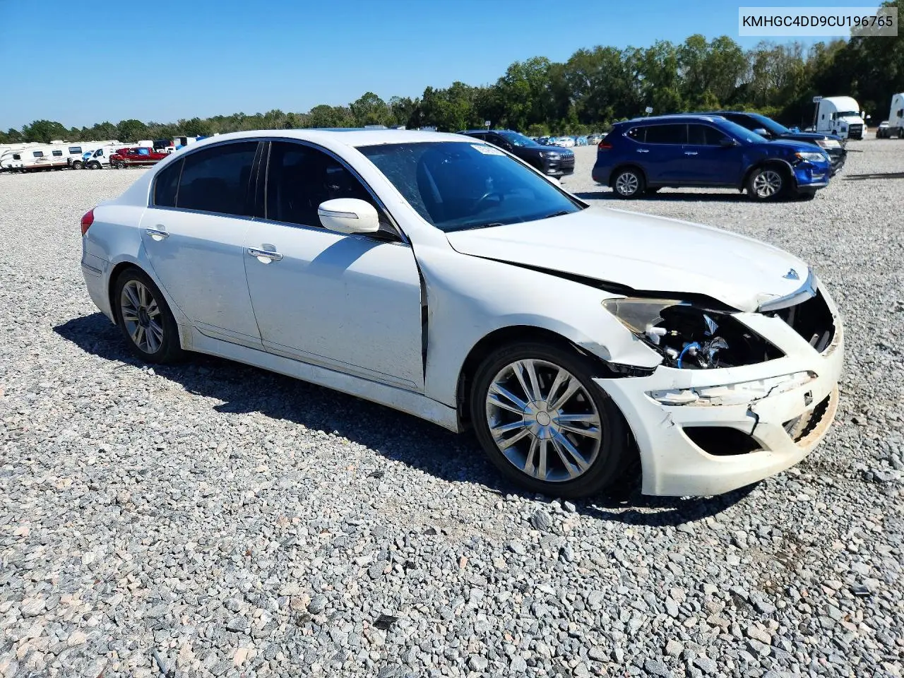 2012 HYUNDAI GENESIS VIN KMHGC4DD9CU196765 — фото 4