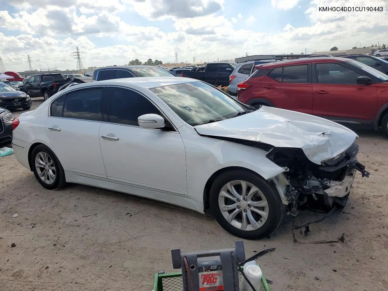 2012 HYUNDAI GENESIS VIN KMHGC4DD1CU190443 — фото 4