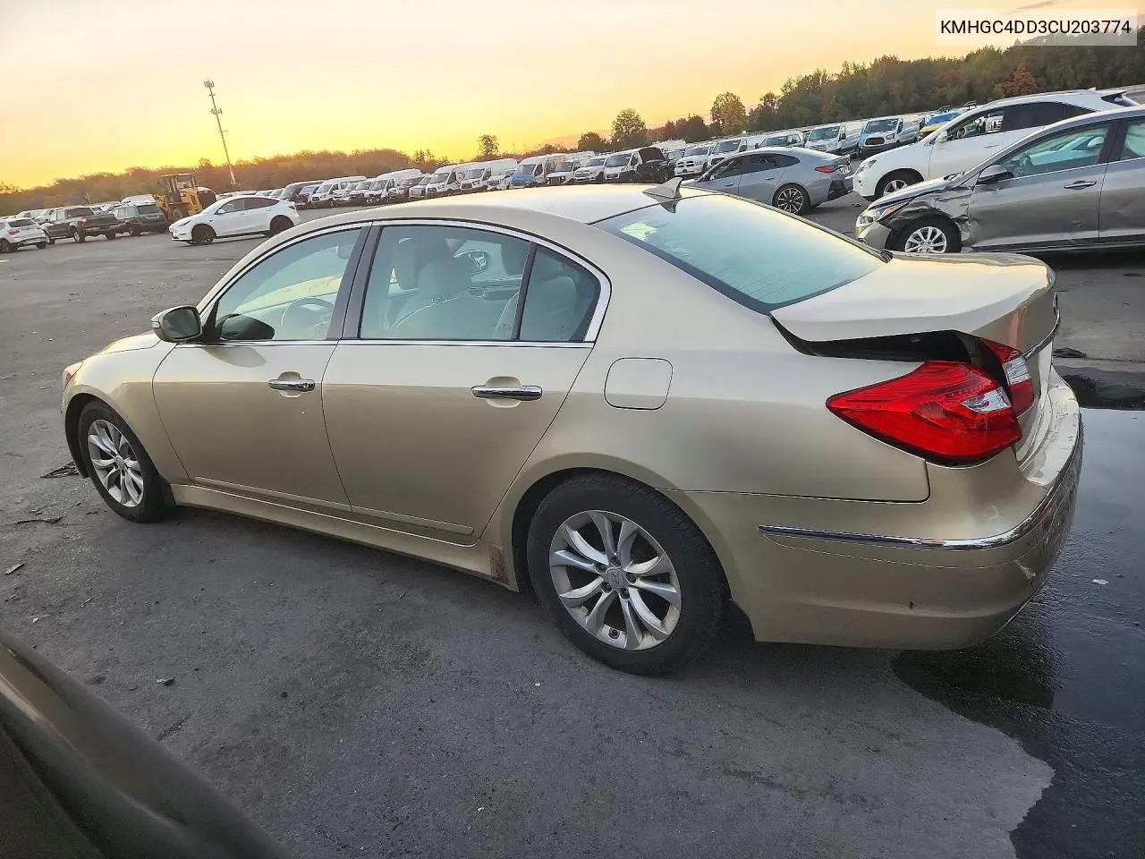 2012 HYUNDAI GENESIS VIN KMHGC4DD3CU203774 — фото 2