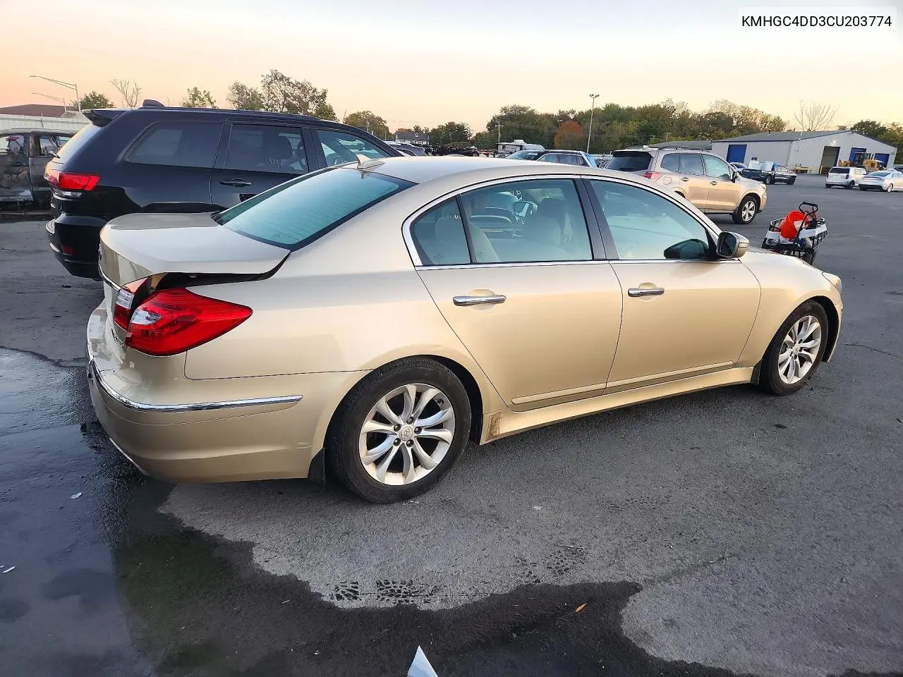 2012 HYUNDAI GENESIS VIN KMHGC4DD3CU203774 — фото 3