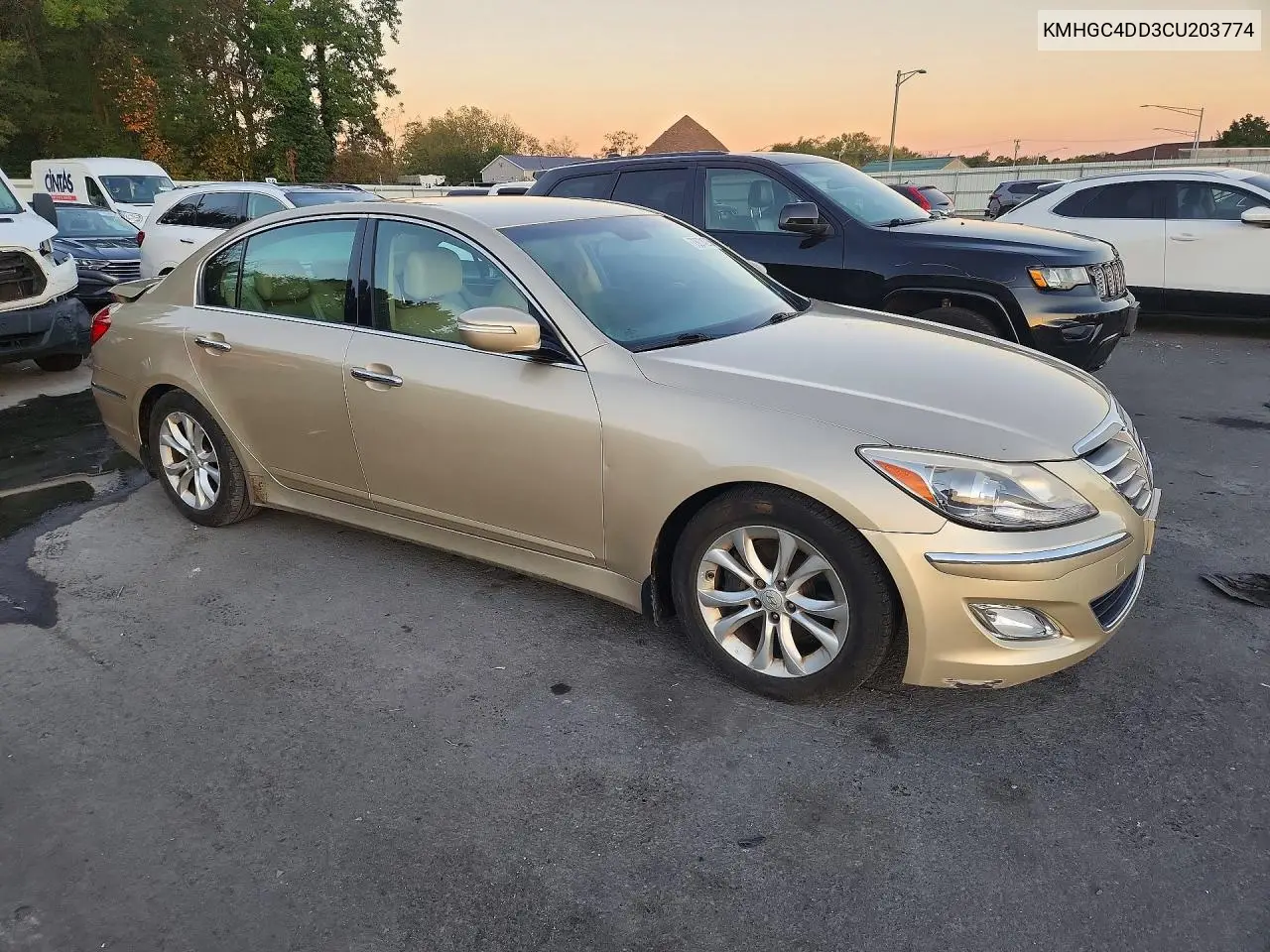 2012 HYUNDAI GENESIS VIN KMHGC4DD3CU203774 — фото 4