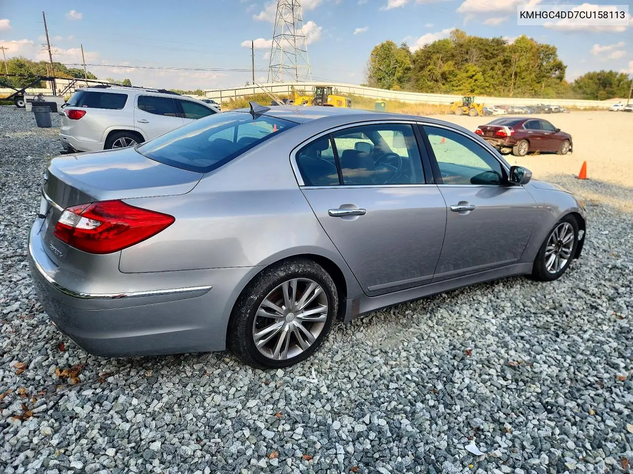 2012 HYUNDAI GENESIS VIN KMHGC4DD7CU158113 — фото 3