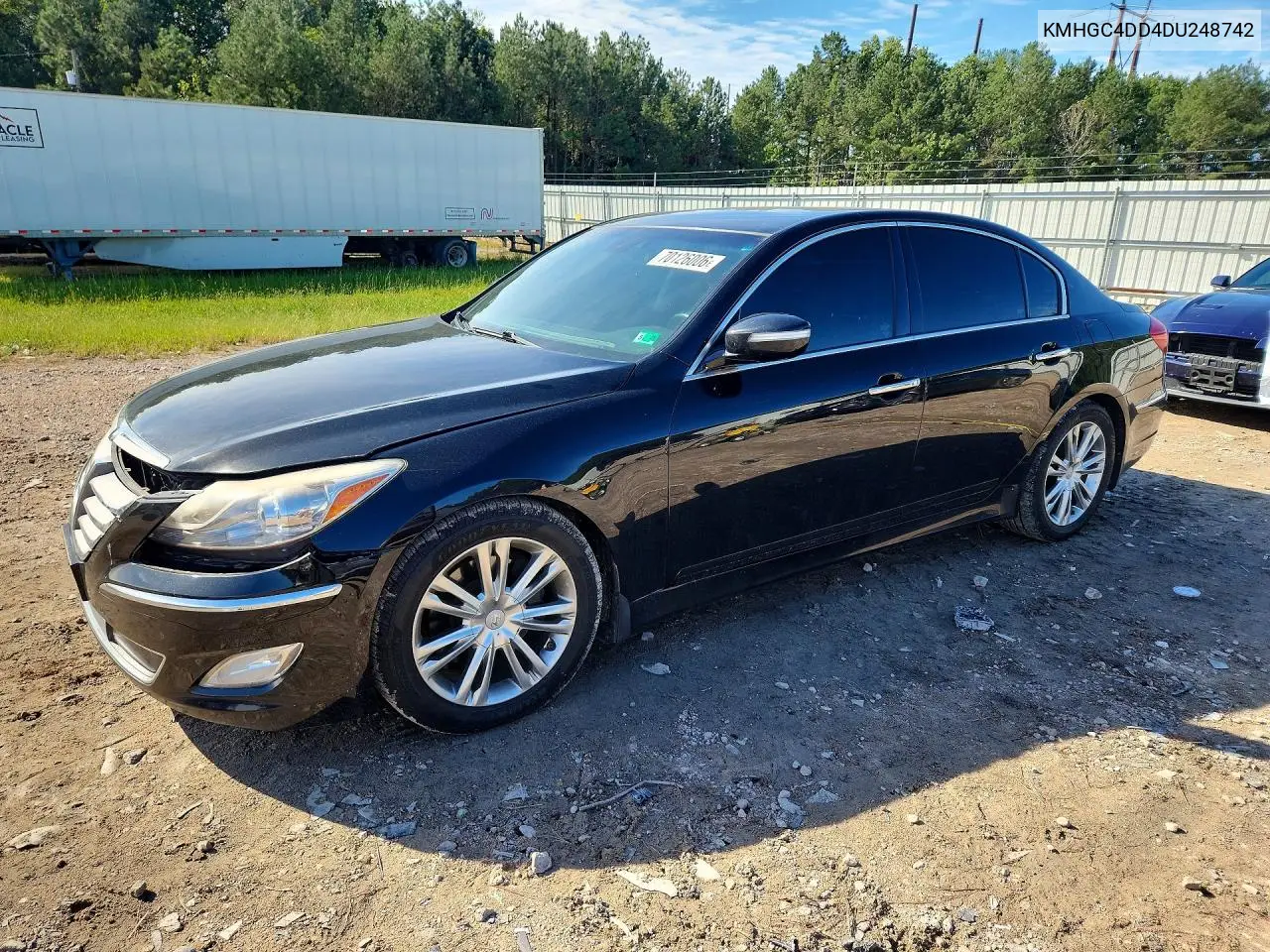 HYUNDAI GENESIS 2013, VIN KMHGC4DD4DU248742