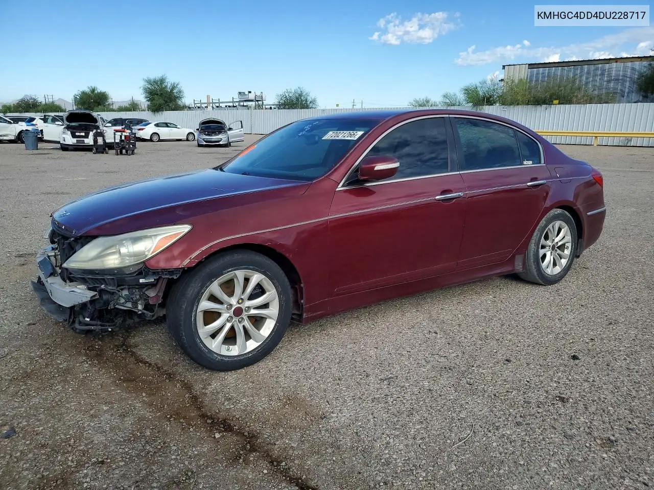 HYUNDAI GENESIS 2013, VIN KMHGC4DD4DU228717