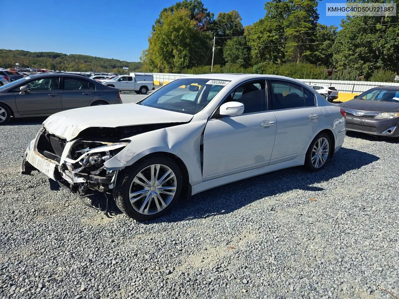 HYUNDAI GENESIS 2013, VIN KMHGC4DD5DU221887