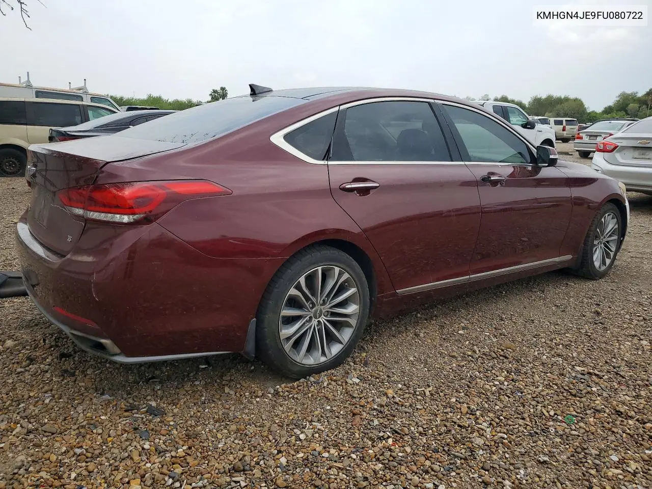 2015 HYUNDAI GENESIS VIN KMHGN4JE9FU080722 — фото 3