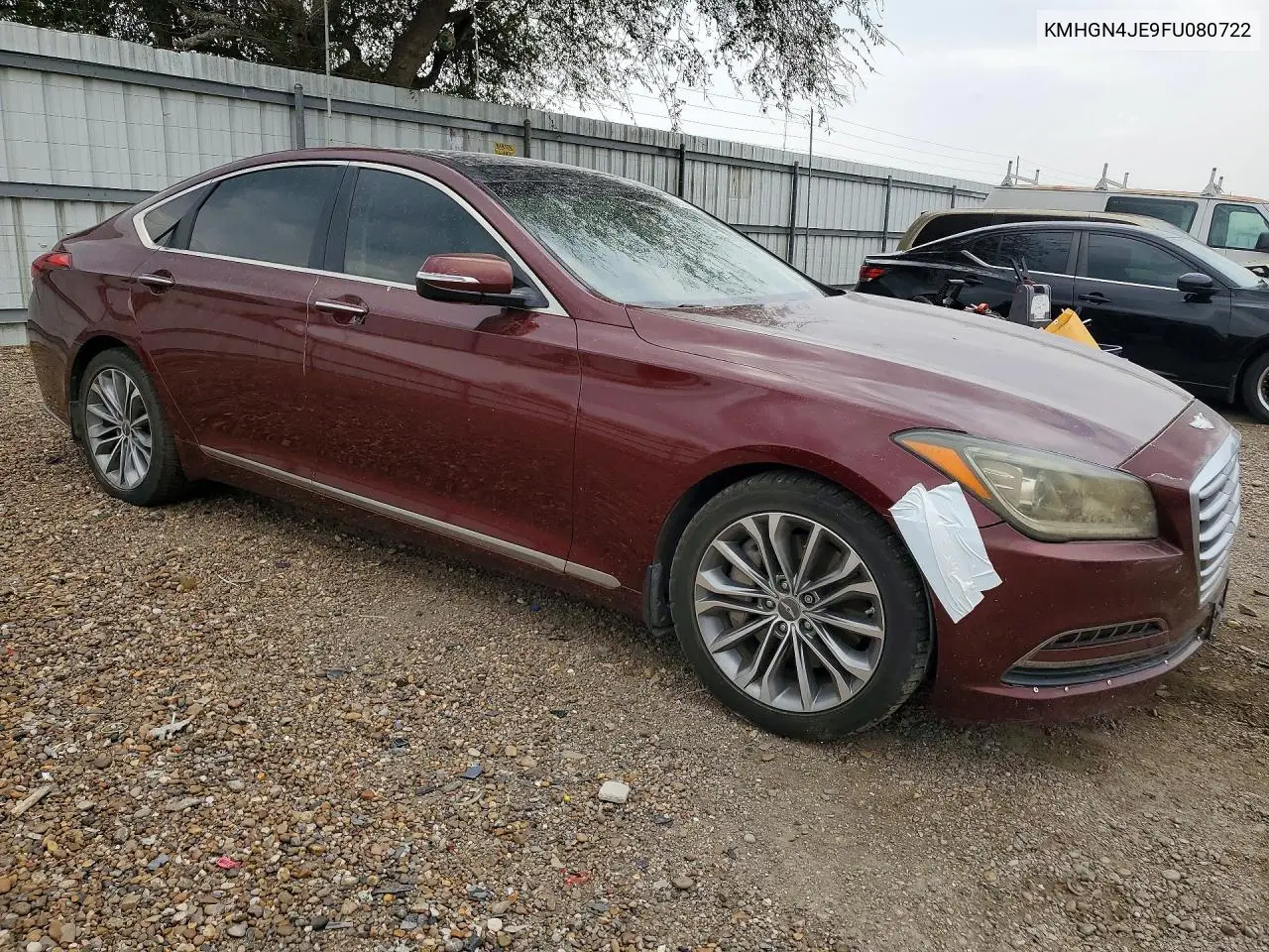 2015 HYUNDAI GENESIS VIN KMHGN4JE9FU080722 — фото 4