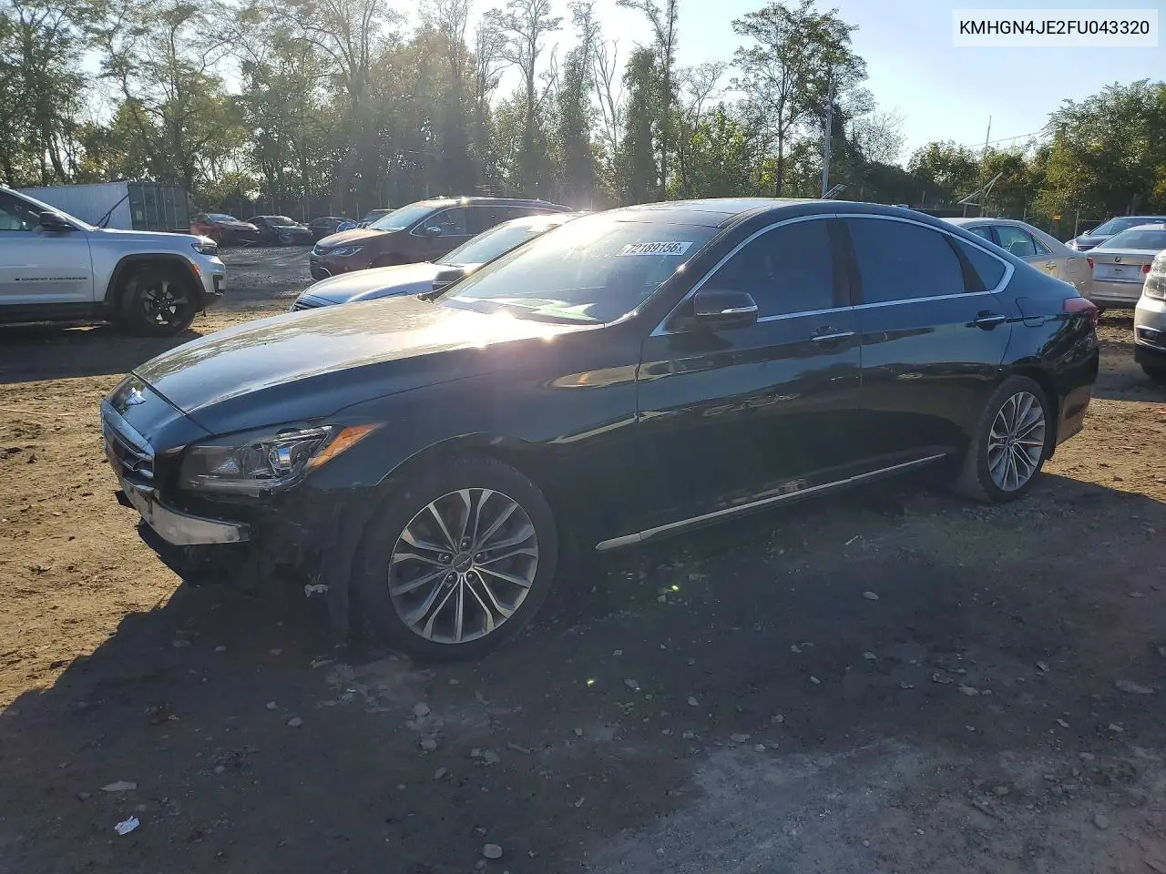 HYUNDAI GENESIS 2015, VIN KMHGN4JE2FU043320