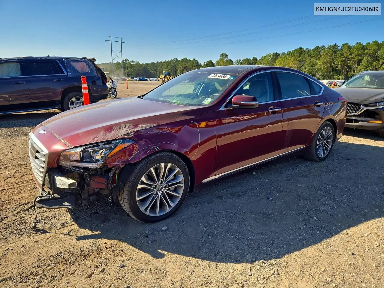 HYUNDAI GENESIS 2015, VIN KMHGN4JE2FU040689