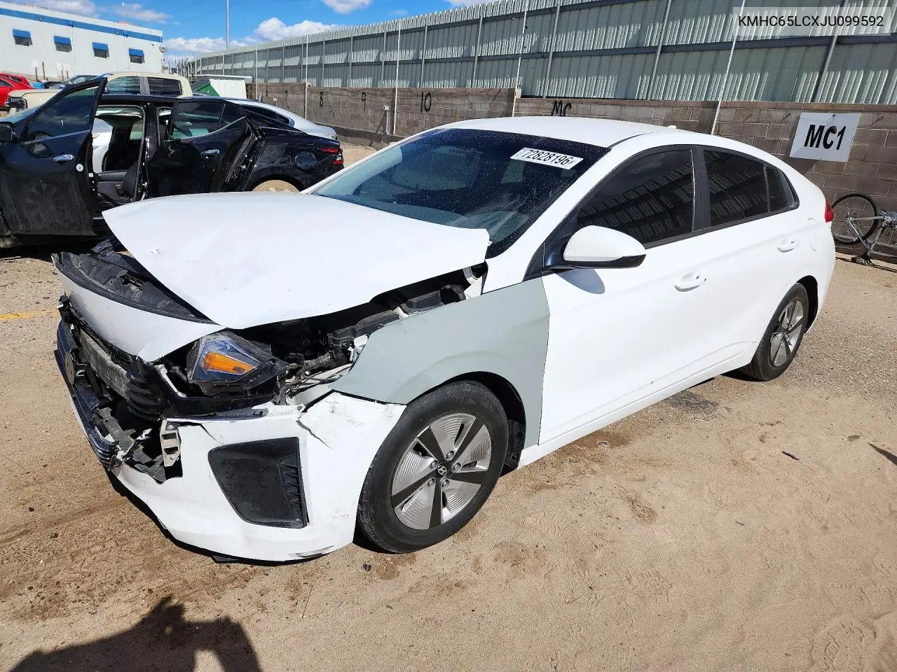 HYUNDAI IONIQ 2018, VIN KMHC65LCXJU099592