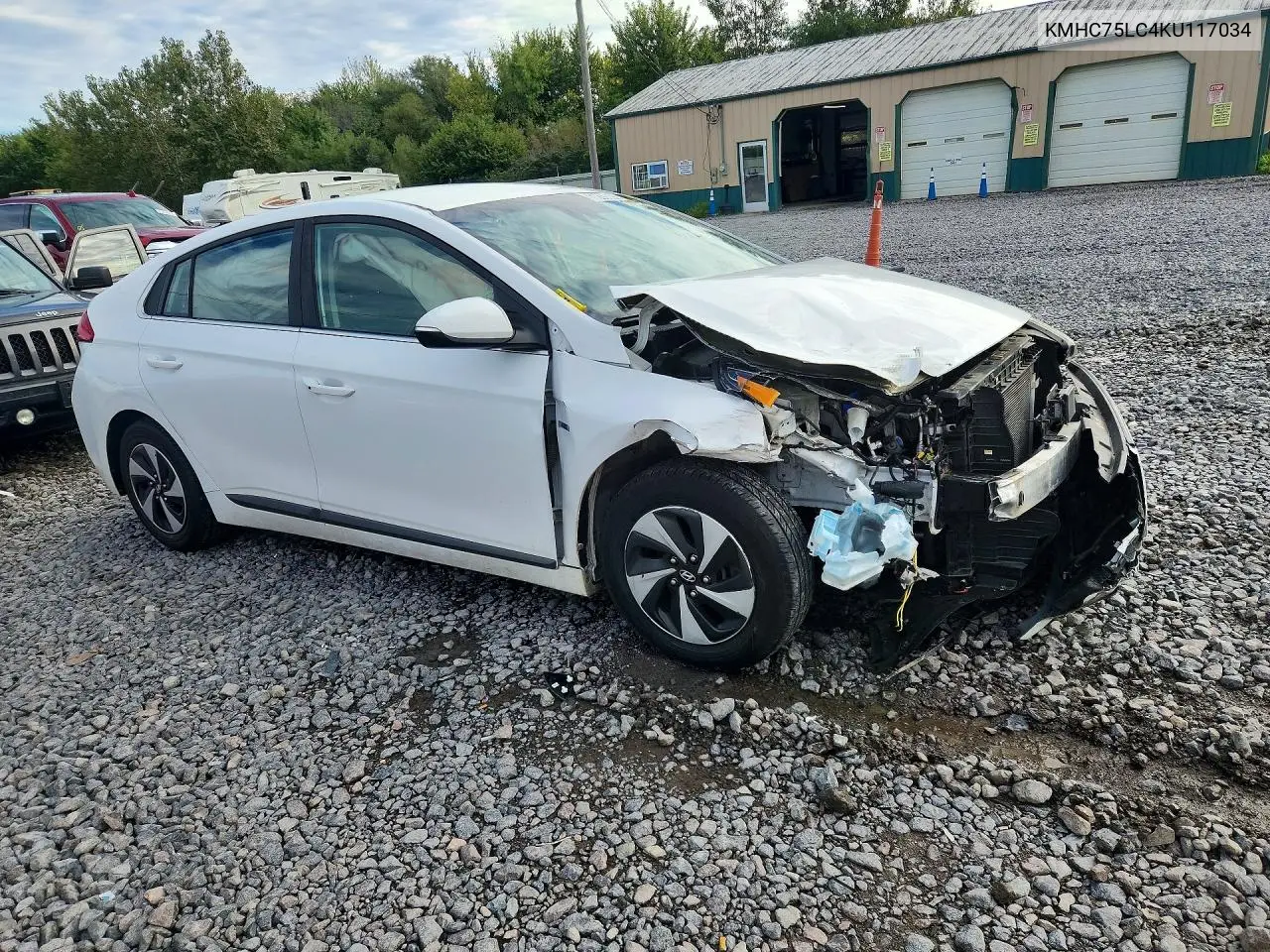 2019 HYUNDAI IONIQ VIN KMHC75LC4KU117034 — фото 4
