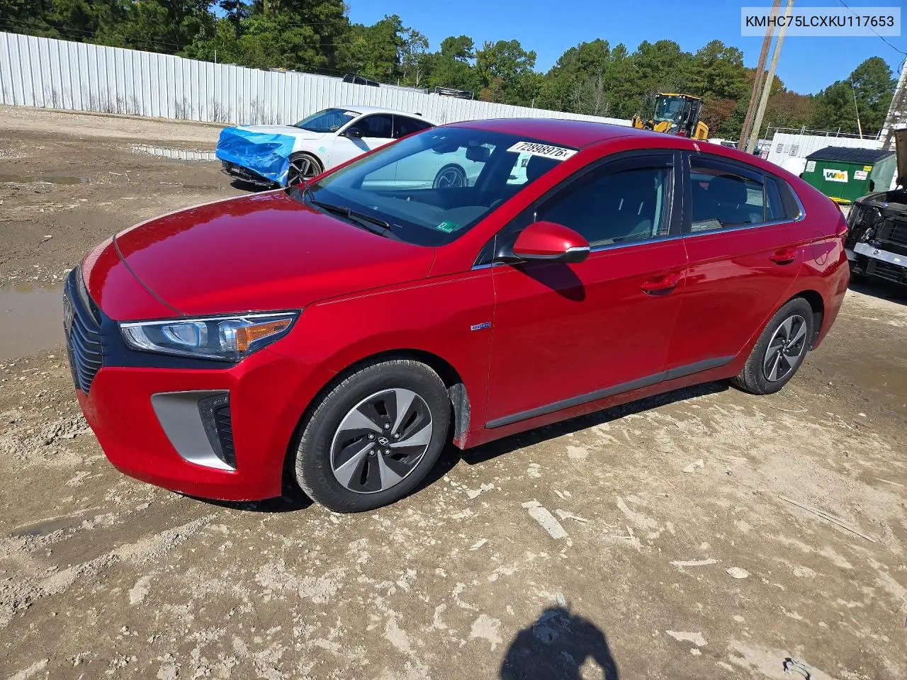 HYUNDAI IONIQ 2019, VIN KMHC75LCXKU117653