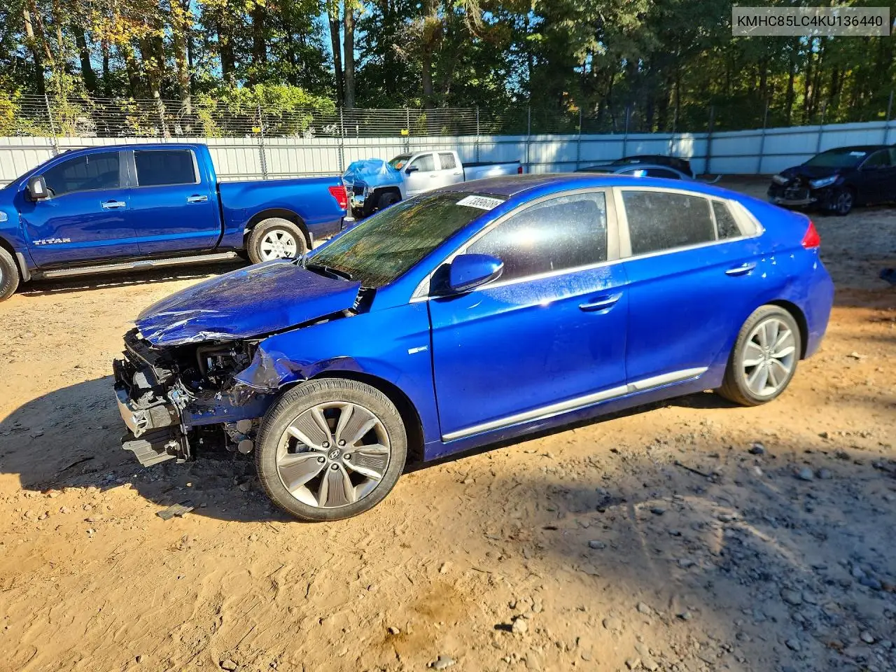 HYUNDAI IONIQ 2019, VIN KMHC85LC4KU136440