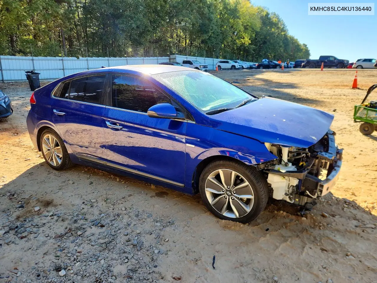 2019 HYUNDAI IONIQ VIN KMHC85LC4KU136440 — фото 4