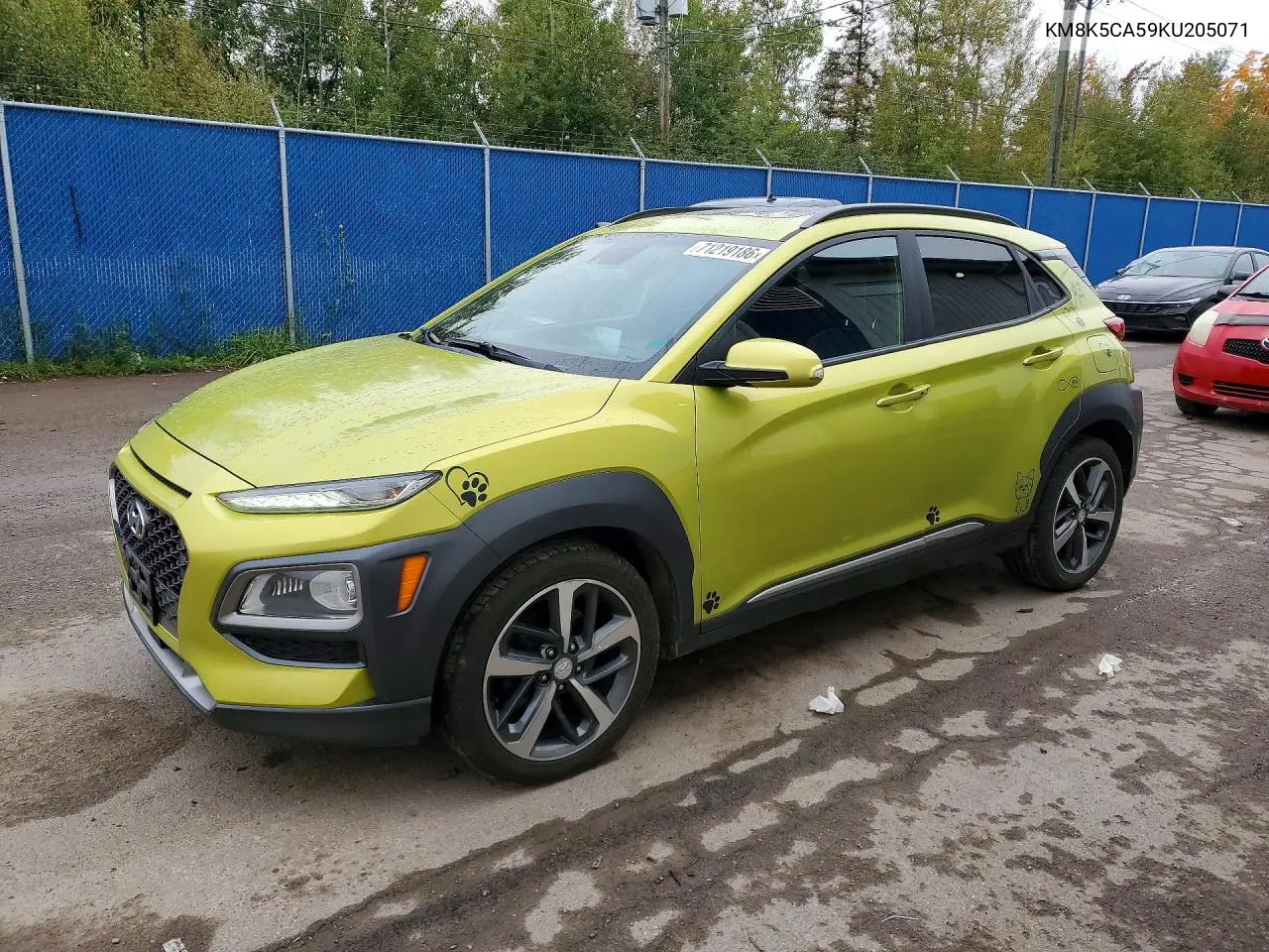 HYUNDAI KONA 2019, VIN KM8K5CA59KU205071