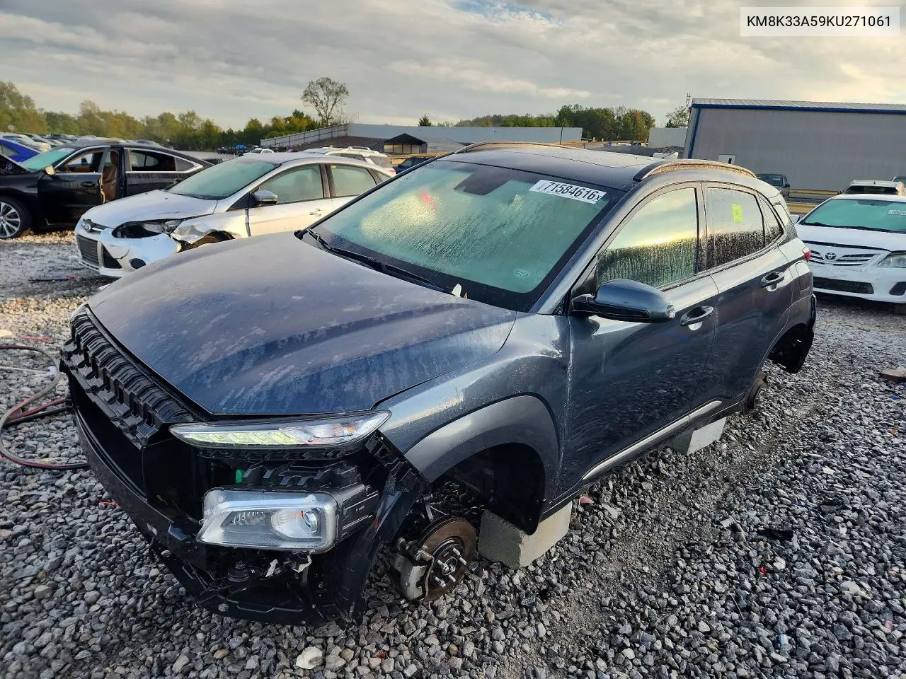 HYUNDAI KONA 2019, VIN KM8K33A59KU271061