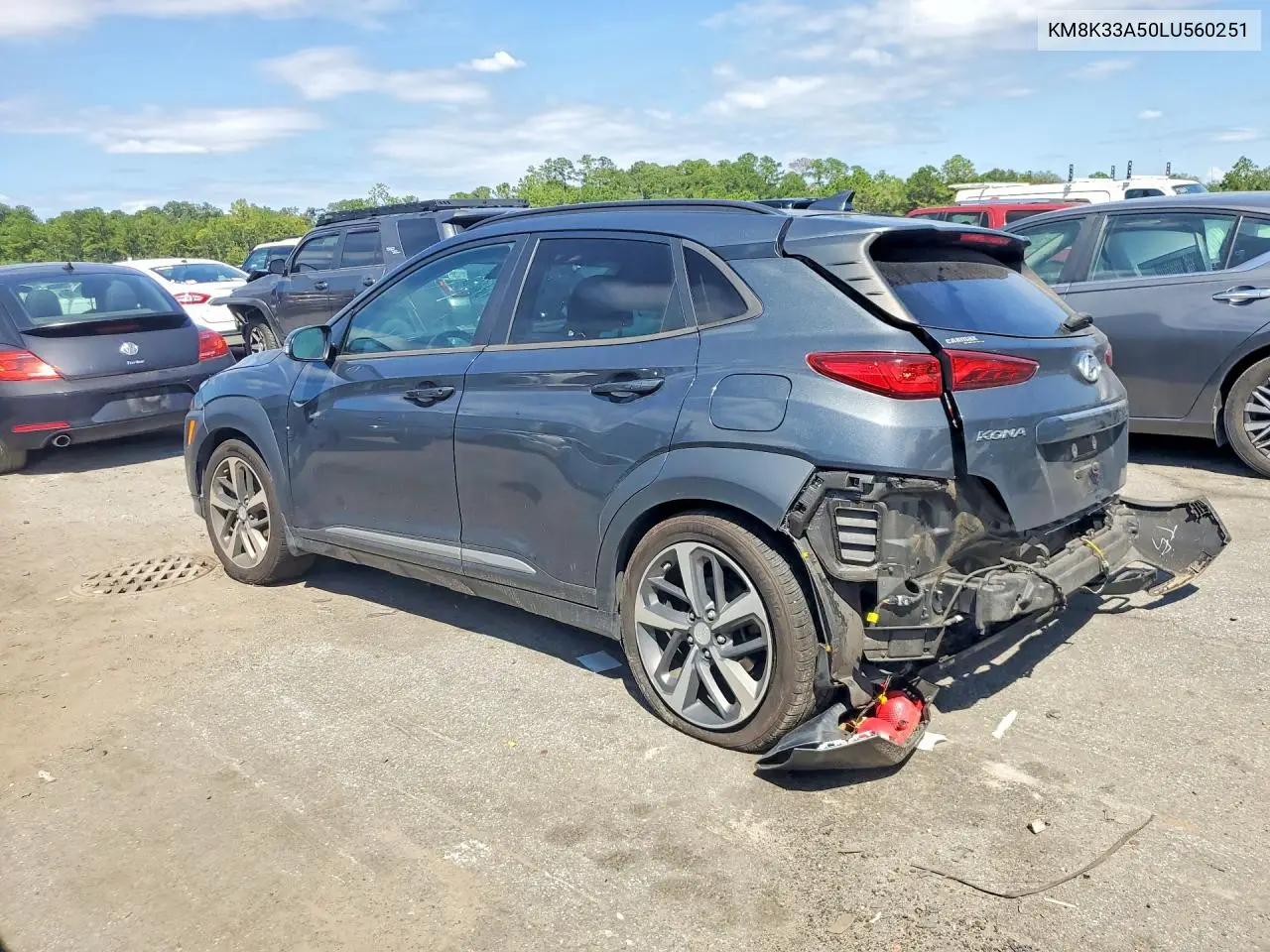 2020 HYUNDAI KONA VIN KM8K33A50LU560251 — фото 2