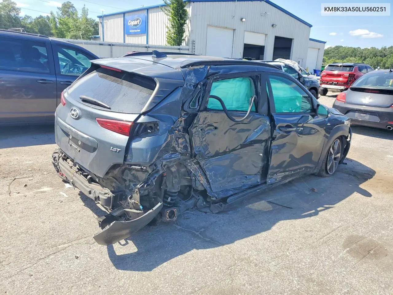 2020 HYUNDAI KONA VIN KM8K33A50LU560251 — фото 3