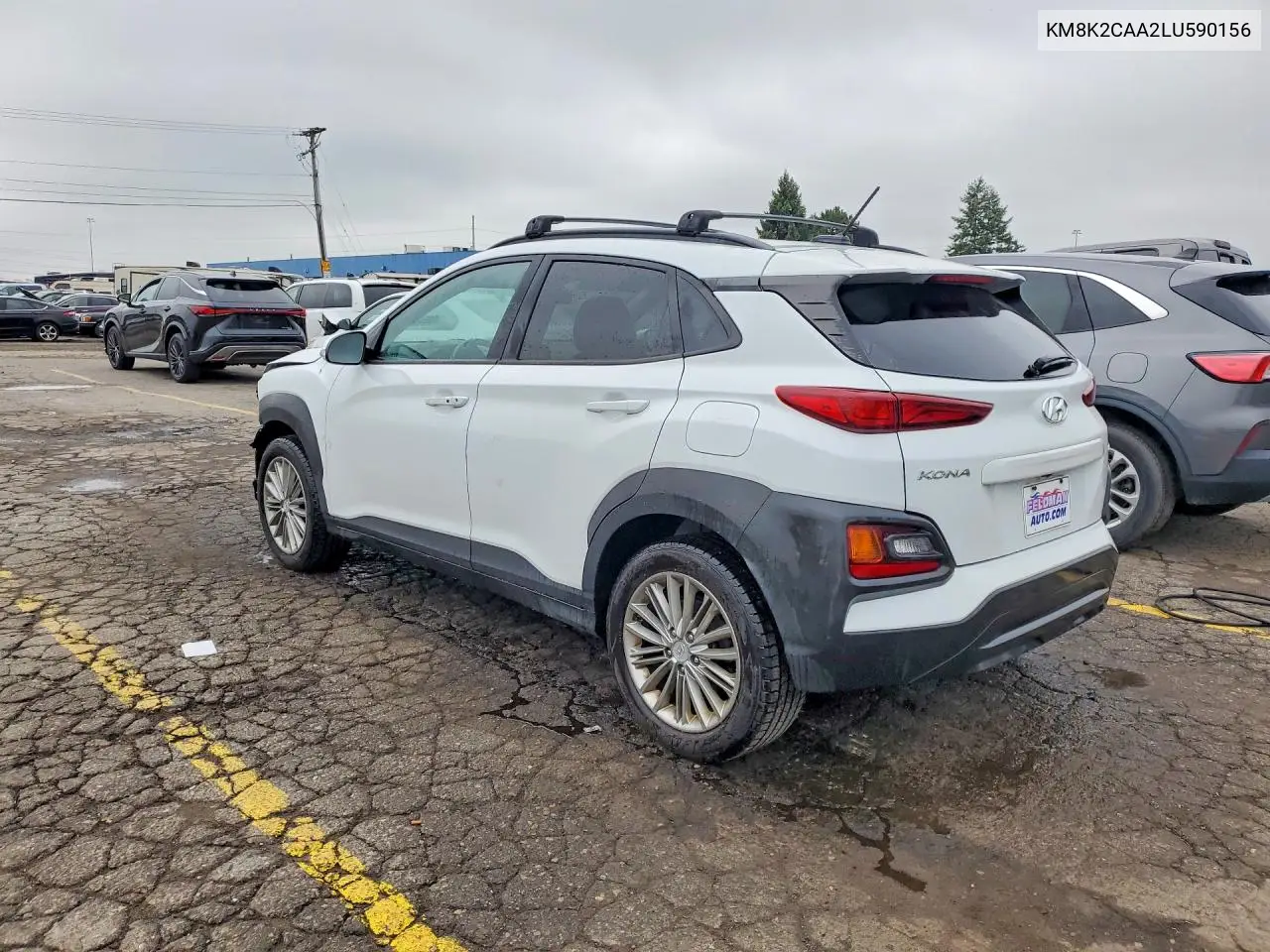 2020 HYUNDAI KONA VIN KM8K2CAA2LU590156 — фото 2