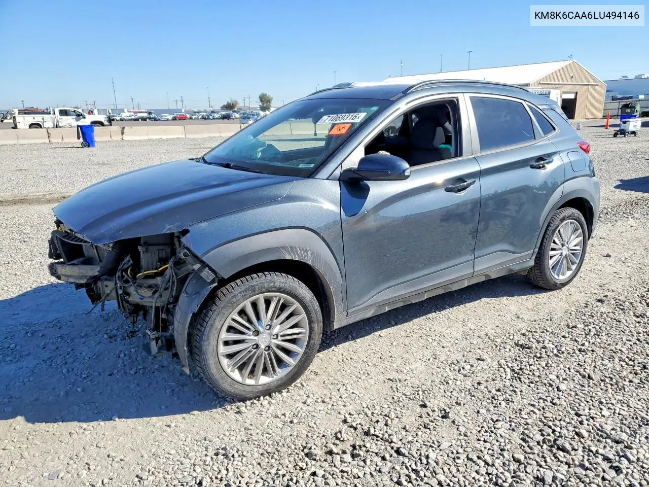 HYUNDAI KONA 2020, VIN KM8K6CAA6LU494146