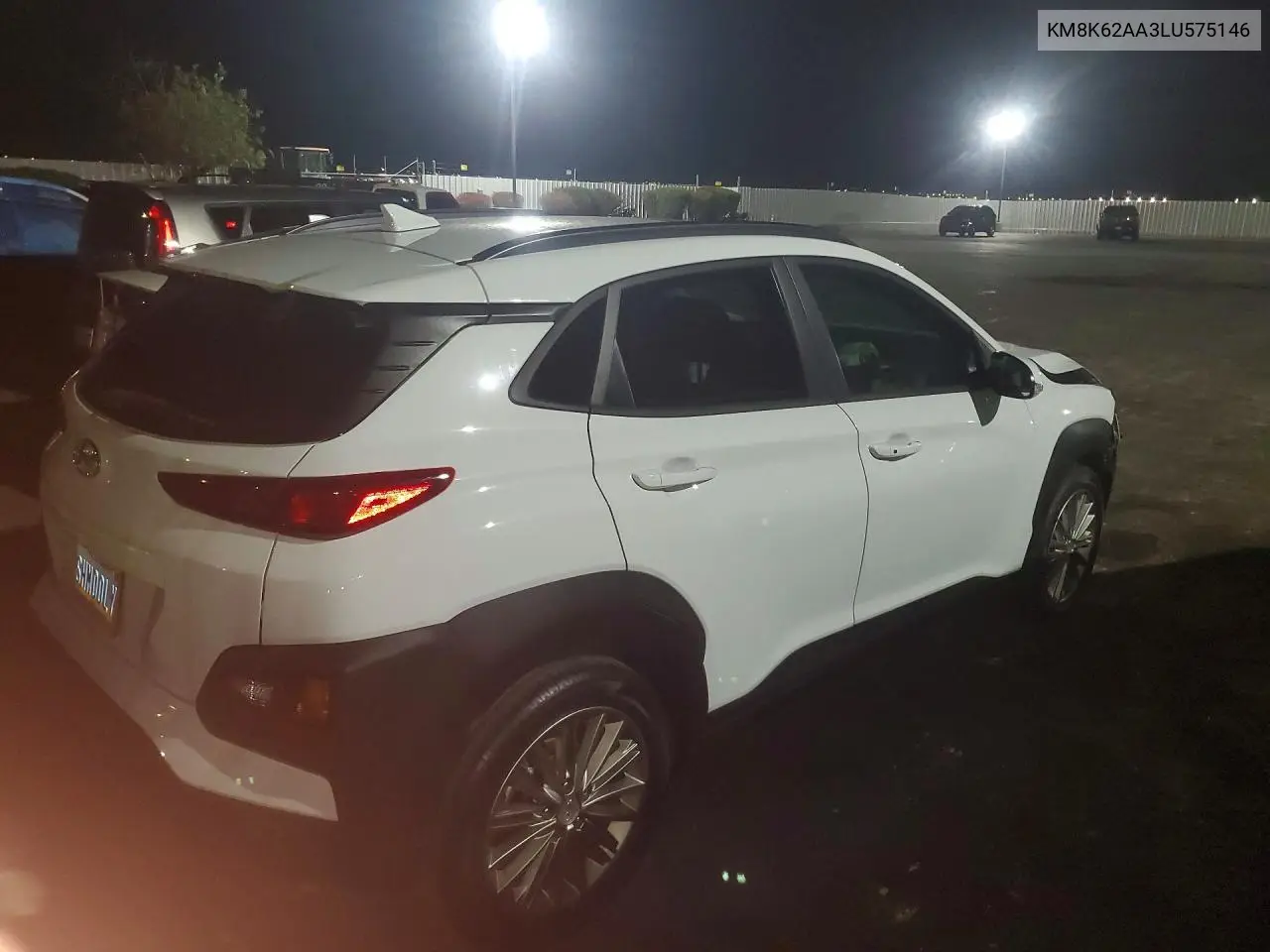 2020 HYUNDAI KONA VIN KM8K62AA3LU575146 — фото 3