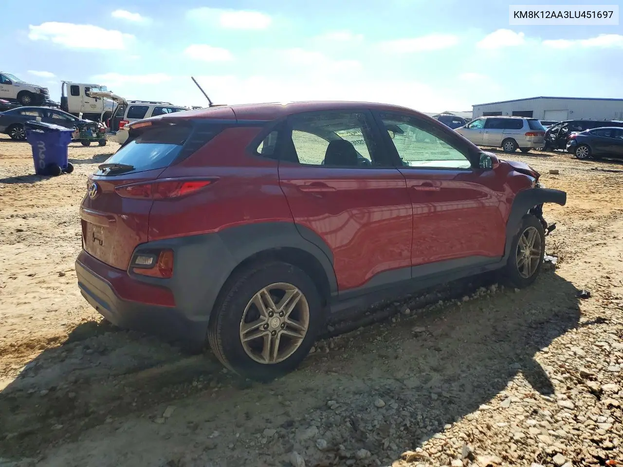 2020 HYUNDAI KONA VIN KM8K12AA3LU451697 — фото 3
