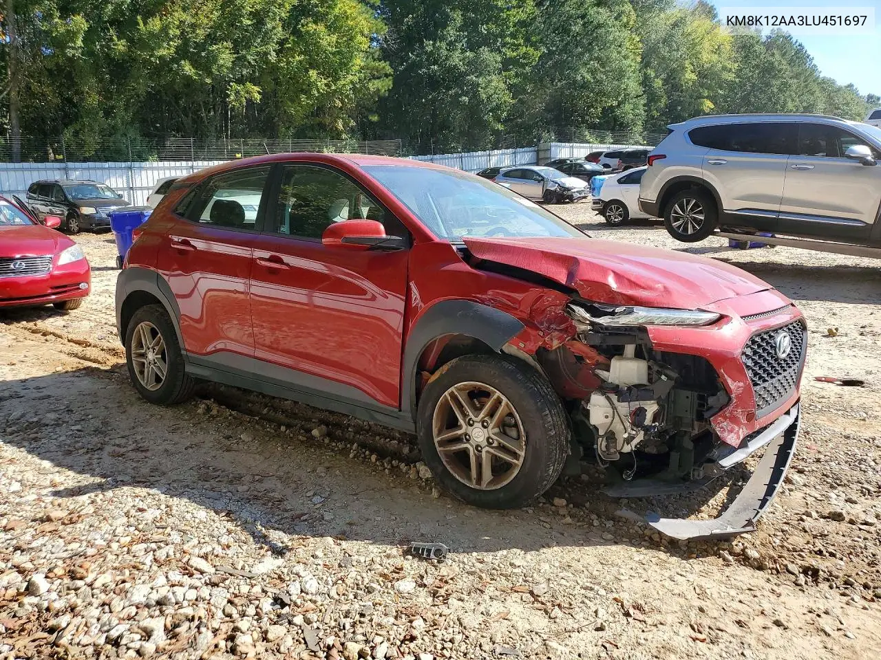 2020 HYUNDAI KONA VIN KM8K12AA3LU451697 — фото 4
