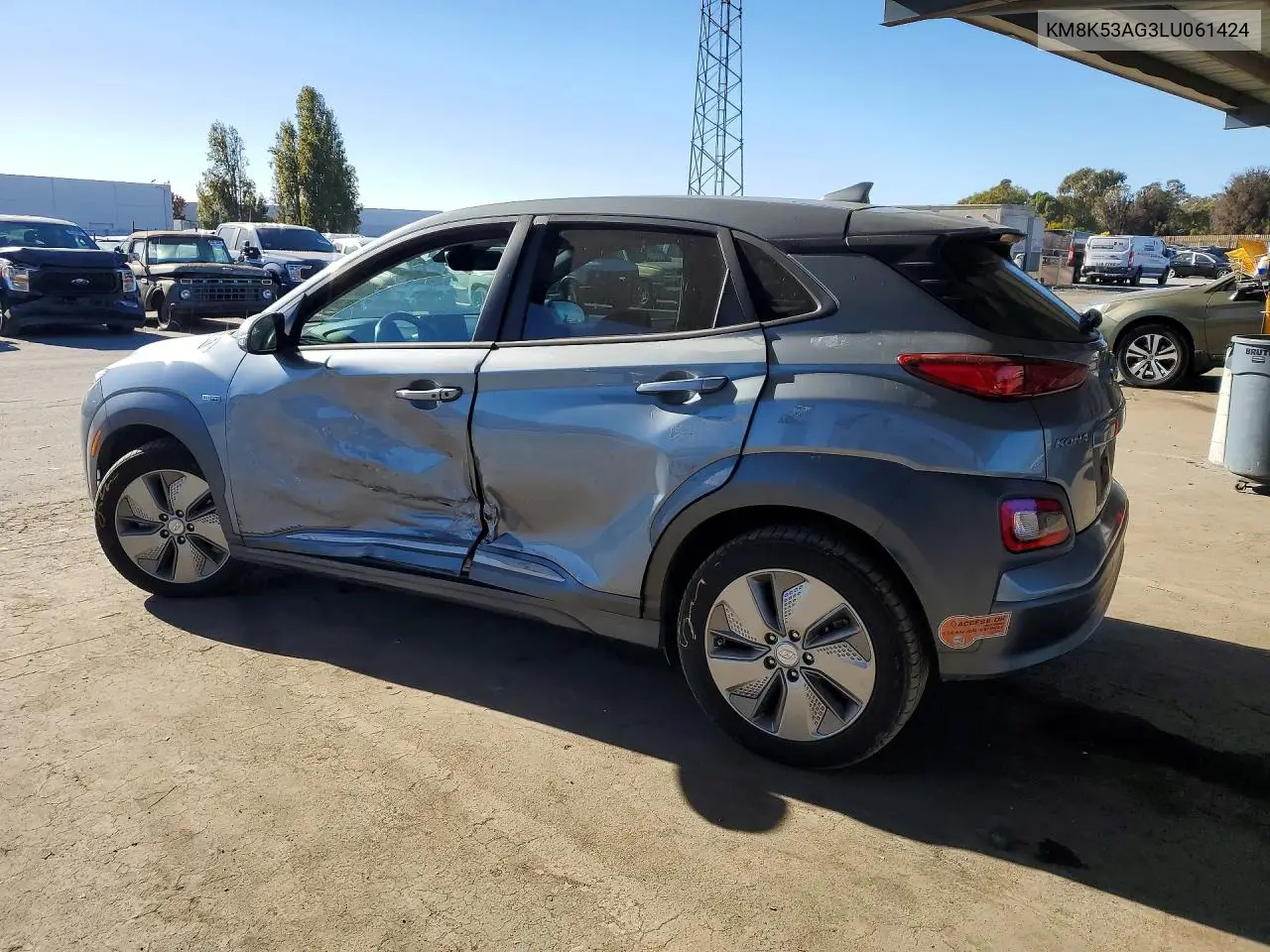 2020 HYUNDAI KONA VIN KM8K53AG3LU061424 — фото 2
