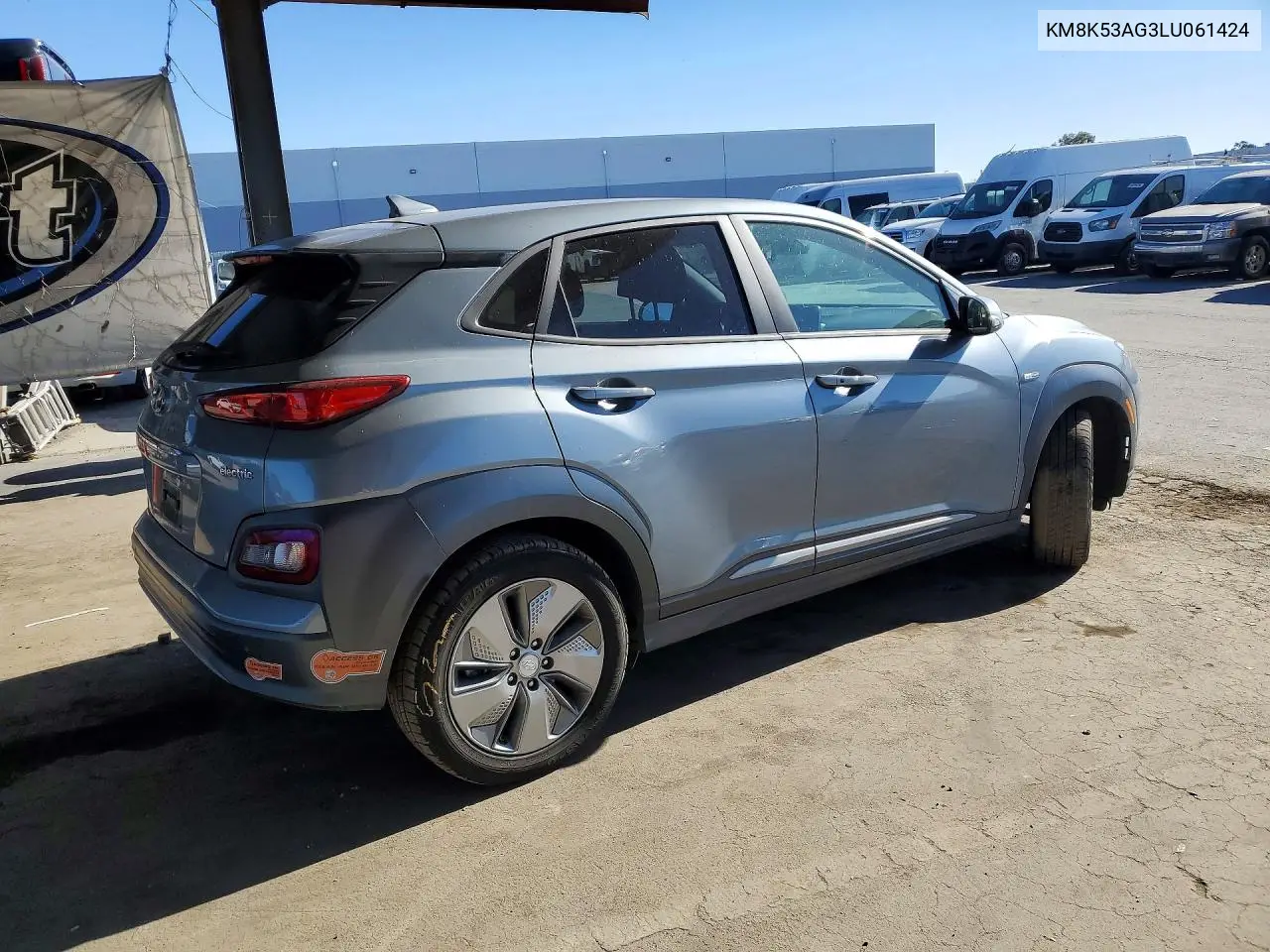 2020 HYUNDAI KONA VIN KM8K53AG3LU061424 — фото 3