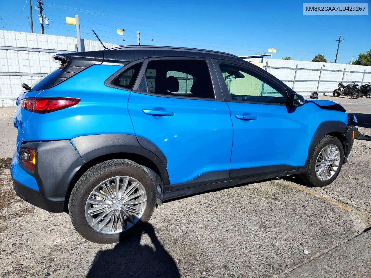 2020 HYUNDAI KONA VIN KM8K2CAA7LU429267 — фото 3