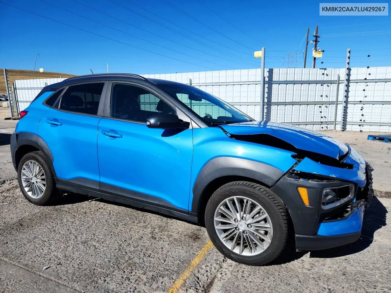 2020 HYUNDAI KONA VIN KM8K2CAA7LU429267 — фото 4