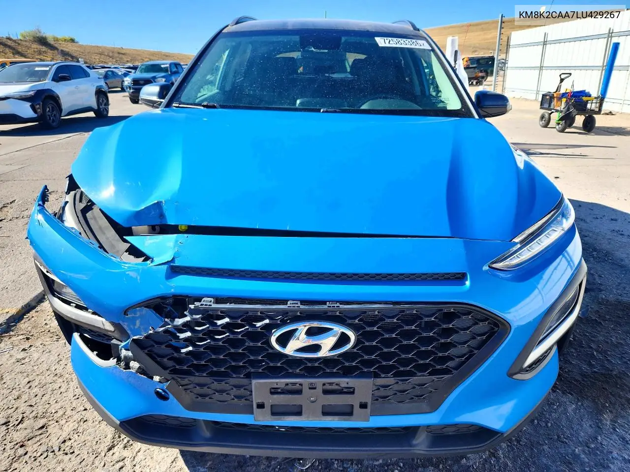 2020 HYUNDAI KONA VIN KM8K2CAA7LU429267 — фото 5