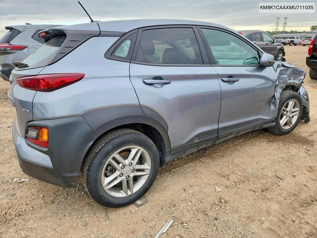 2021 HYUNDAI KONA VIN KM8K1CAAXMU711035 — фото 3