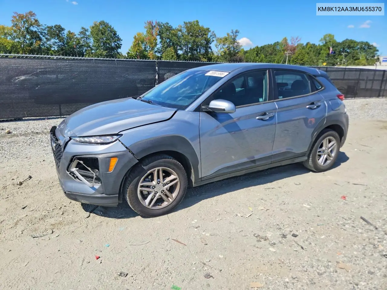 HYUNDAI KONA 2021, VIN KM8K12AA3MU655370
