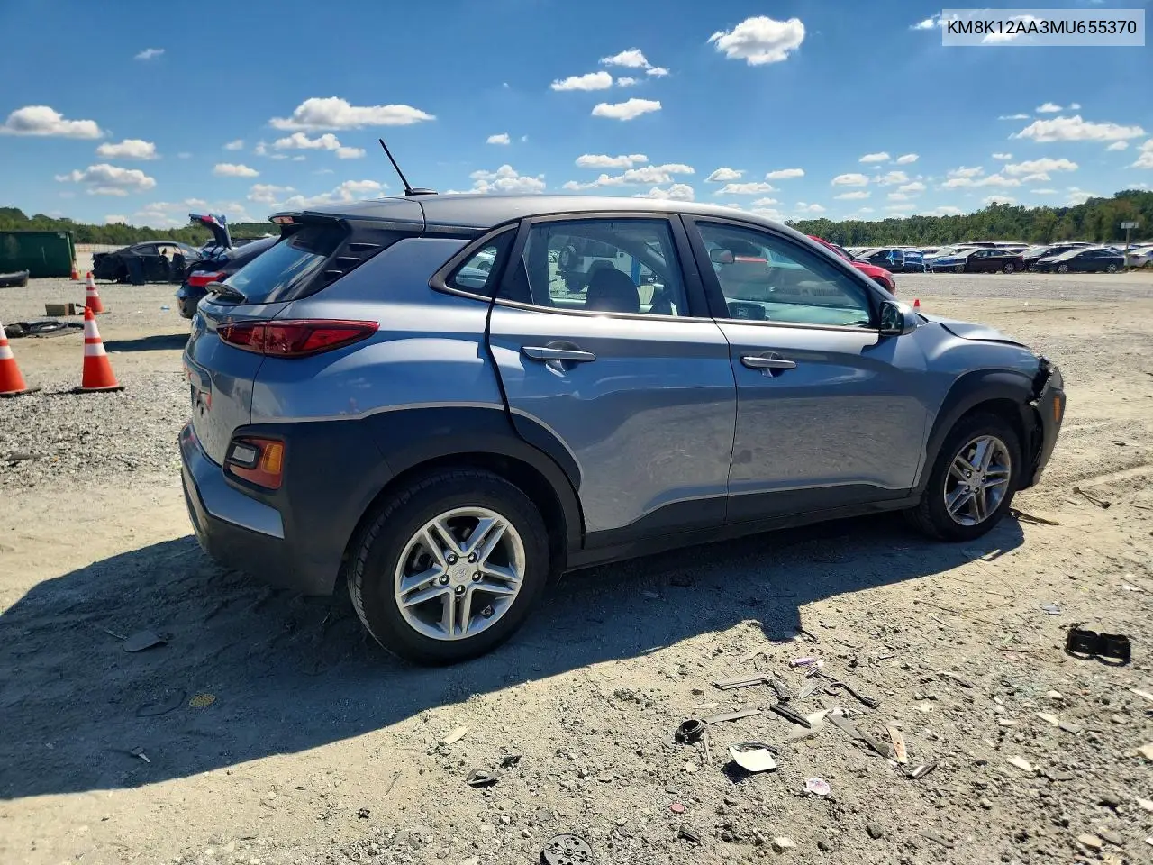2021 HYUNDAI KONA VIN KM8K12AA3MU655370 — фото 3