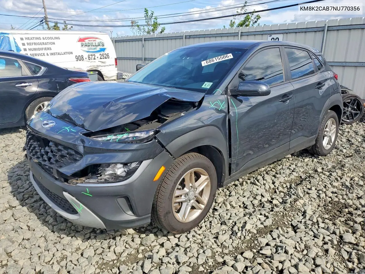 HYUNDAI KONA 2022, VIN KM8K2CAB7NU770356
