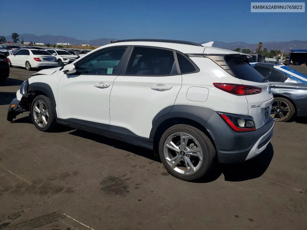 2022 HYUNDAI KONA VIN KM8K62AB9NU765822 — фото 2