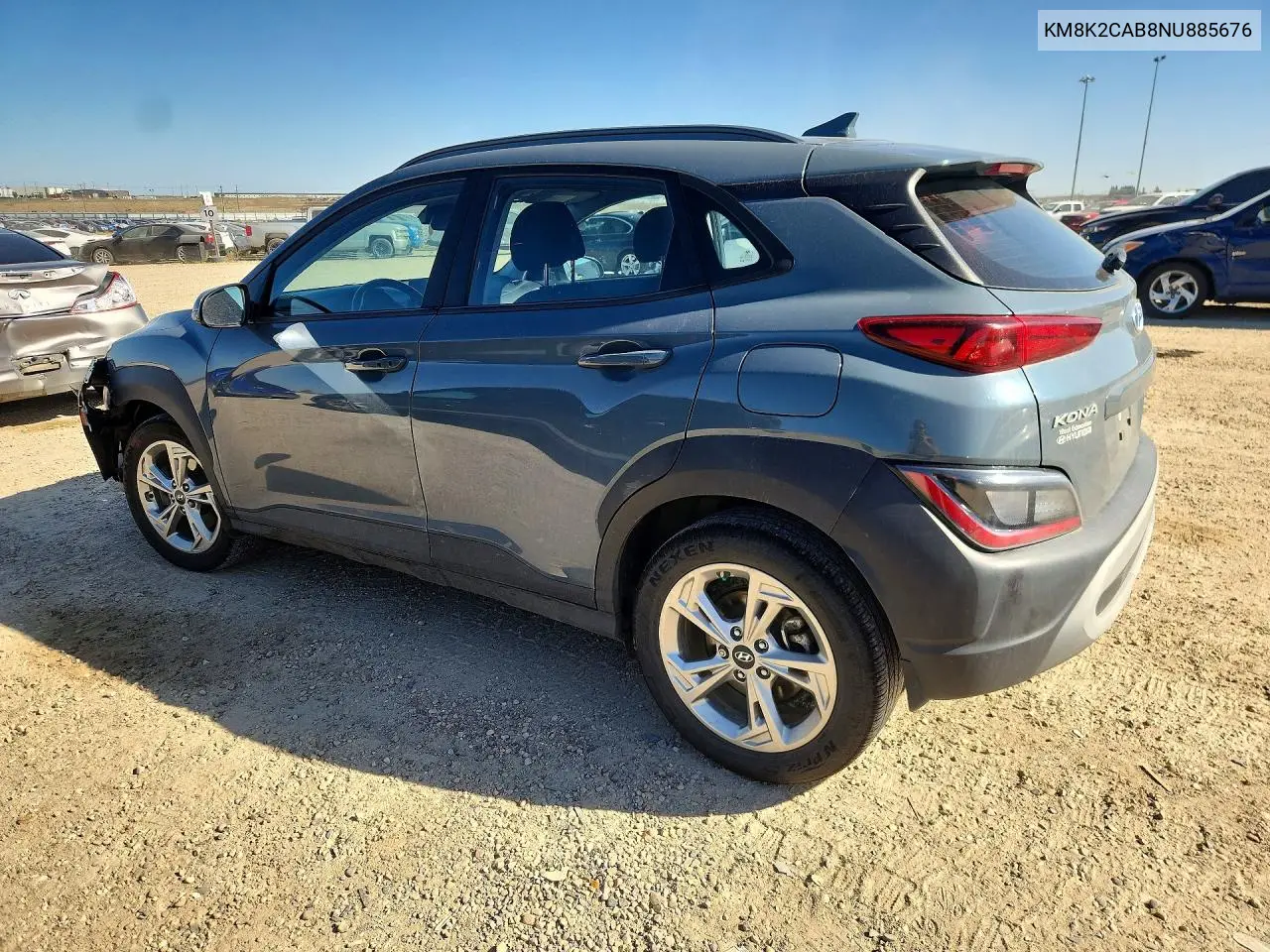 2022 HYUNDAI KONA VIN KM8K2CAB8NU885676 — фото 2