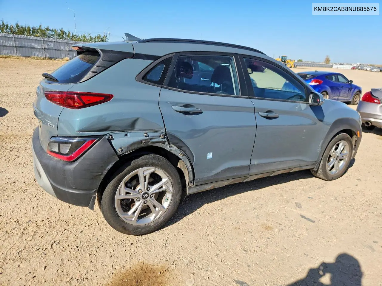 2022 HYUNDAI KONA VIN KM8K2CAB8NU885676 — фото 3