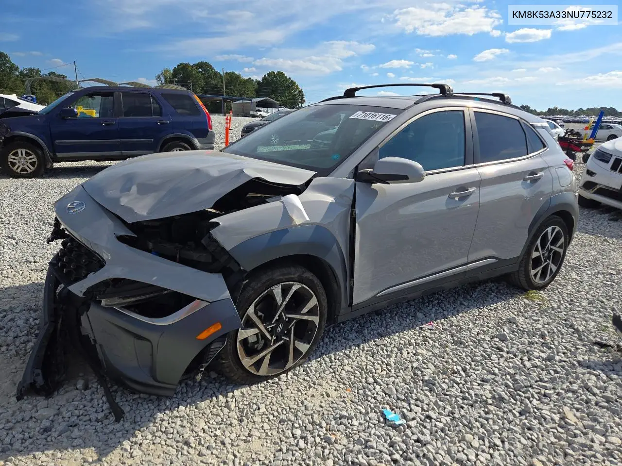 HYUNDAI KONA 2022, VIN KM8K53A33NU775232
