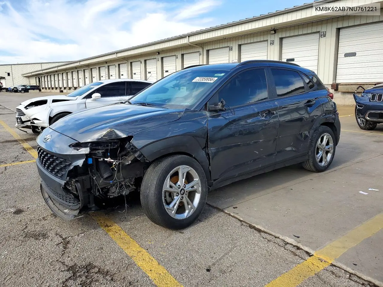 HYUNDAI KONA 2022, VIN KM8K62AB7NU761221