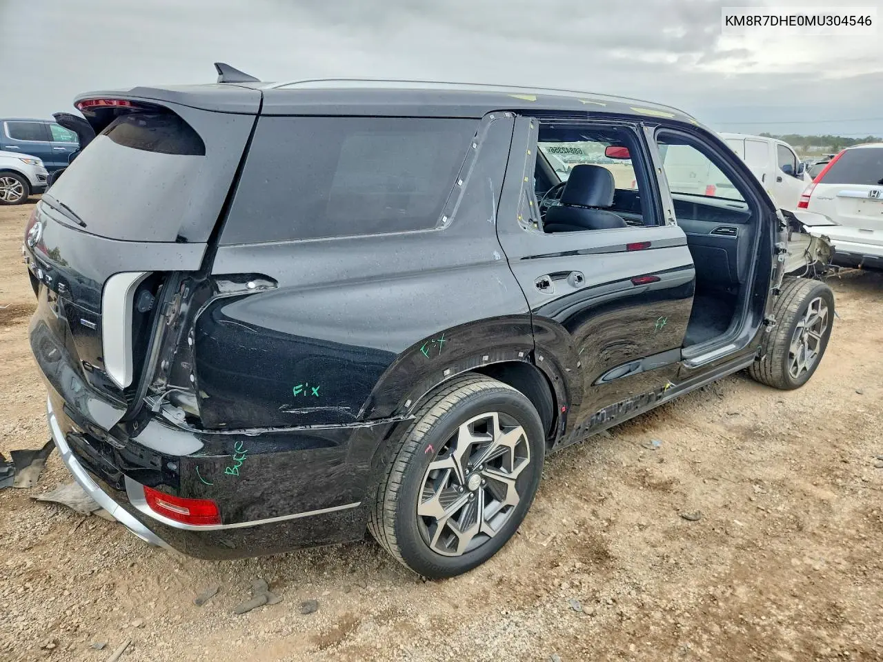 2021 HYUNDAI PALISADE VIN KM8R7DHE0MU304546 — фото 3
