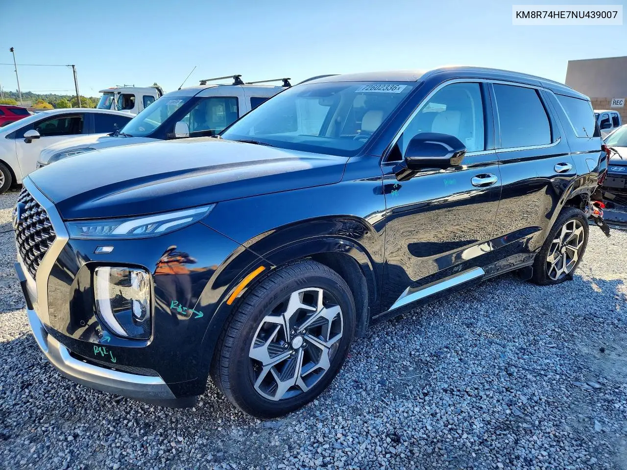 HYUNDAI PALISADE 2022, VIN KM8R74HE7NU439007
